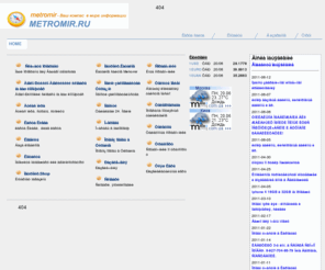 metromir.com: Базы данных, словари, тел. коды городов телефонные справочники, новости, флеш
Базы данных словари тел. коды городов телефонные справочники новости флеш