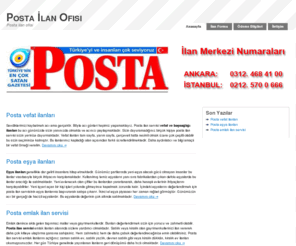 postailanofisi.com: Posta İlan Ofisi | 0312 468 41 00
Posta ilan ofisi, posta gazetesi ilan, posta ilan ajansı, posta reklam servisi, ankara psta ilan servisi, istanbul posta ilan servisi için bizi arayın.