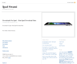 ipadswami.com: Ipad, Ipad Utilities, Everything about Ipad, Ipad Reviews - IpadSwami.com
Ipad, Ipad Utilities, Everything about Ipad, Ipad Reviews - IpadSwami.com