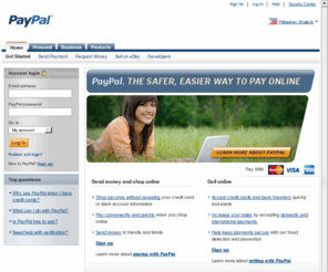 paypal.com.ph: Welcome - PayPal
PayPal lets you send money to anyone with email. PayPal is free for consumers and works seamlessly with your existing credit card and checking account. You can settle debts, borrow cash, divide bills or split expenses with friends all without going to an ATM or looking for your checkbook.