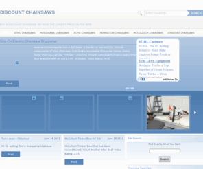 discount-chainsaws.com: Discount Chainsaws - New & Used Chainsaws at low prices.
We have a huge selection of discount chainsaws, for the lowest price on the web. Used Chainsaws that Look New and New Chainsaws at Low Prices.