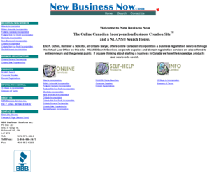 canadianincorporation.net: Canadian Incorporation Online!
Canadian Incorporation Services Provided by New Business Now.com