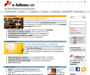 efellows.net: Stipendium, Studium, Praktikum, Karriere, Netzwerk - e-fellows.net
e-fellows.net ist das Online-Stipendium, Studium- und Karriere-Netzwerk für die nachweislich besten Studenten und Young Professionals.