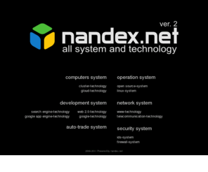 nandex.net: Навигация в интернет-пространстве
nandex.net - создание и разработка сайтов любой сложности, раскрутка и продвижение сайтов, поддержка и сопровождение сайтов, продажа и покупка сайтов, интернет решения для вашего бизнеса