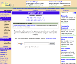 phillypodiatry.com: PhillyHealth.com: Podiatry : Featured Podiatrists
Podiatrists in Philadelphia