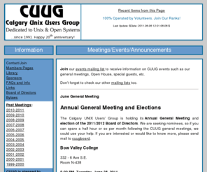 cuug.ab.ca: Calgary UNIX Users Group - Home Page
