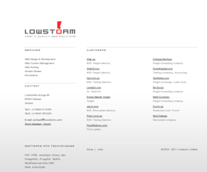 lowstorm.com: LowStorm - Web solutions, web sites development, web design
Web sites design and development