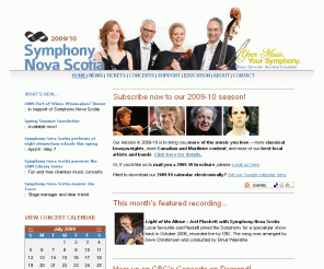 symphonynovascotia.ca: Symphony Nova Scotia
Symphony Nova Scotia