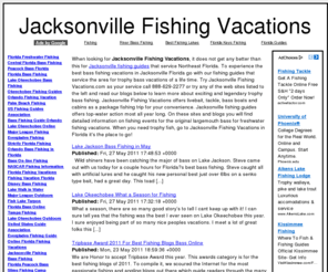 jacksonvillefishingvacations.com: Jacksonville Fishing Vacations | Florida
Jacksonville fishing vacations in Florida servicing west coast and Ft Lauderdale for a fishing experience where we provide fishing reports, blogs, livebait, tackle, hotels, motels and cabins with related information from fishing guides.