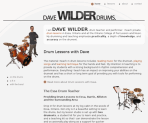 wilderdrums.com: Dave Wilder Drums.  | Drum Lessons in Essa, just outside Alliston, Cookstown and Thornton
Dave Wilder - Drum Teacher | Dave Wilder is a drum teacher offering drum lessons in Essa and Toronto. Essa drum lessons serve Alliston, Cookstown and Thornton, 20 minutes from Angus and Barrie, and a short drive from Innisfil and New Tecumseth.