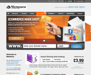 domainspy.co.uk: Web domain, Register domain names, Hosting, Dedicated server solutions - Namesco
Web domain name registration and hosting solutions with fast, multiple Domain Name search, registration and management system. Broadband, Dedicated Servers, E-commerce and Web Design.