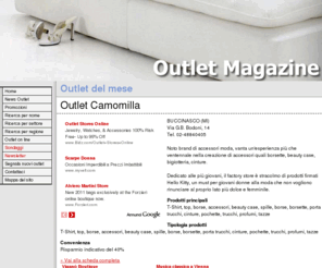 outletmagazine.it: Outlet e Spacci italiani
Guida agli Outlet: l'elenco più esaustivo degli spacci e degli outlet italiani. Abbigliamento, arredamento, accessori per la casa.