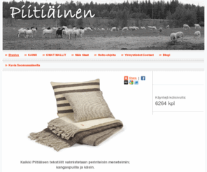 piitiainen.com: Piitiäinen
piitiäinen, kutomo, kudottu, käsityö, kainuu, suomussalmi,kangas, kasvivärjätty, villalanka, pellavalanka, puuvillalanka