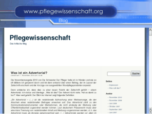 pflegewissenschaft.org: Kritische Pflegewissenschaft & Pflegeforschung - Das kritische Blog
Pflegeforschung Pflegewissenschaft in Deutschland