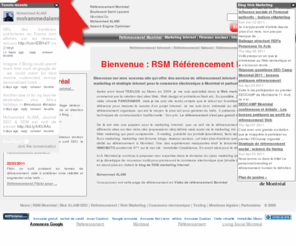 referencement-site-montreal.com: Référencement Montréal sites web : RSM Réferencement services de referencement internet à Montréal
RSM référencement est un service de positionnement de sites à Montréal : référencement de sites internet, solutions de Web marketing et stratégie internet en E-commerce ou commerce électronique.