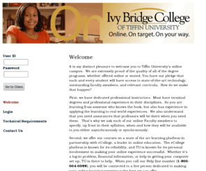 ivybridgecollege.org: Tiffin University | WELCOME
The NAME located in CITY providing online education and services to COMMUNITY