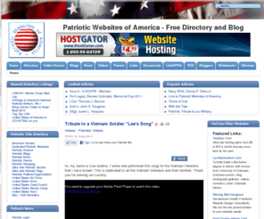 patrioticwebsitesofamerica.com: Patriotic Websites of America - Free Directory and Blog
A Patriotic Website Directory. New and updated patriotic blogs, news, videos, poems, fallen heroes, documents.  Directories of Patriotic Websites from the United States and military bases all over the world.