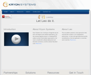 kryonsystems.com: Kryon Systems
Kryon Systems presents Leo, the next generation of of help and performance support solutions