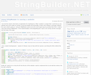 stringbuilder.net: StringBuilder.NET | System.Text.StringBuilder concatenates unrelated data into a relevant entity.
System.Text.StringBuilder concatenates unrelated data into a relevant entity.