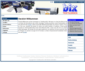 textildruck-bix.com: Herzlich Willkommen - Textildruck-Bix
