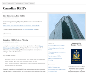 canadian-reits.com: Canadian REITs
Canadian-REITs.com offers REIT articles, REIT resources, and a complimentary Canadian REIT blog.