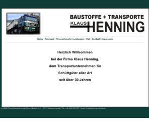 henning-truck.com: Henning-Truck - Baustoffe & Transporte
