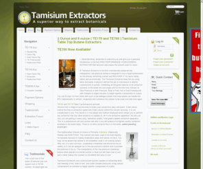 tamisiumextractors.com: 2 Ounce and 8 Ounce
Half Pound Butane Oil Chemical Extraction System, recovers and cleans butane for reuse. The most efficient oil extractor in the world. Get up to 98% yields with one extraction. Raise your HPLC Spikes