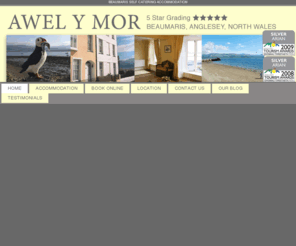 awelymor.com: Self Catering Holidays Beaumaris Awel y Mor, Anglesey
Beaumaris self-catering holiday, Awel y Mor, Anglesey, North Wales. Views of Snowdonia National Park and Menai Straits.