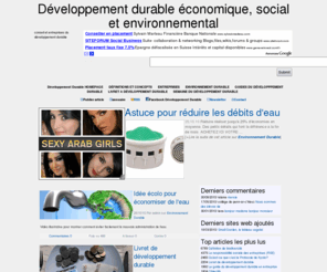 dudeveloppementdurable.com: Développement durable économique, social et environnemental
conseil et entreprises du développement durable Développement durable économique, social et environnemental