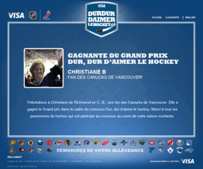 durdurdaimerlehockey.com: Durdurdaimerlehockey.ca - Reçois des offres exclusives de VISA et j’ai une chance de gagner un voyage à la finale de la Coupe Stanley.
Durdurdaimerlehockey.ca - Reçois des offres exclusives de VISA et j’ai une chance de gagner un voyage à la finale de la Coupe Stanley.