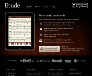 etudeapp.com: Etude
Etude is the ultimate iPhone app for learning how to play music on the piano.