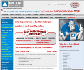 metalsupermarkets.com: METAL SUPERMARKETS - Buy Metal Online - Small Quantity Orders for Aluminum, Stainless
        Steel, Hot Rolled Steel, Cold Rolled Steel for Delivery or Local Pickup
