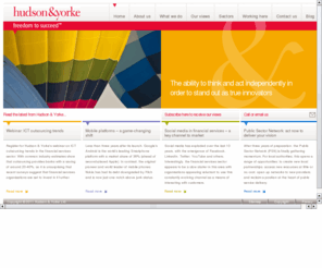 hudsonyork.biz: Network and telecommunications services, IT and technology consulting : Hudson & Yorke
Hudson & Yorke provide large organisations with management consulting services in the specialist area of Telecommunications, Network Services and IT and technology consulting.