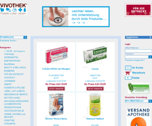 vivothek-versand.com: Vivothek Apotheke
Arzneimittelversand nach Deutschland