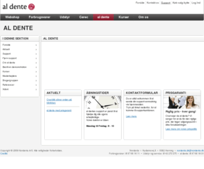 aldente.dk: al dente journalsystem - af tandlæger til tandlæger
