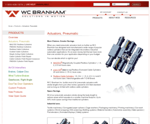 rodlesscylinders.com: W.C. Branham - Actuators, Pneumatic
