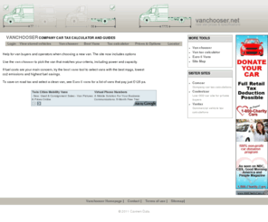 vanchooser.net: VanChooser Company car tax calculator and guides
Company car tax Calculator