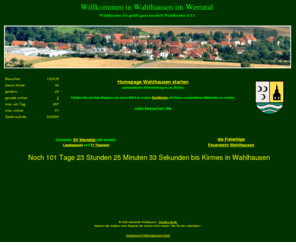 wahlhausen.de: Wahlhausen im schoenen Werratal
Auf diesen Seiten möchte sich die Gemeinde Wahlhausen an der th./hess. Grenze vorstellen. Ein Besuch dieser Seiten wird Sie umfangreich über unseren Ort informieren.