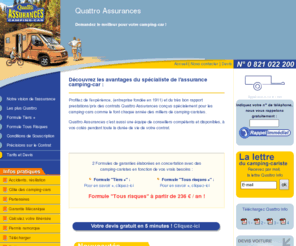 assurance-camping-car.com: Quattro Assurances Camping-car : assureur spcialis dans l'assurance de camping-car. Devis en ligne
Quattro Assurances Camping-car : Camping-caristes, assurer votre vhicule  des tarifs exceptionnels avec un assureur spcialis dans l'assurance des camping-car. Simulation et devis en ligne.