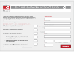 heartwormsurvey.com: Heartworm Incidence Survey
