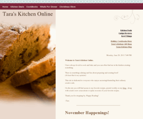 myfavoriterecipesonline.com: Welcome to Tara's Kitchen Online
Recipes, Tips, Kitchen Gadgets reviewed by a passionate food blogger. She loves the creative aspect of spontaneous cooking and planning a delicious and satisfying meal.