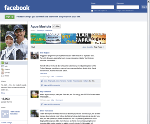 agusmustofa.com: Incompatible Browser | Facebook
 Facebook is a social utility that connects people with friends and others who work, study and live around them. People use Facebook to keep up with friends, upload an unlimited number of photos, post links and videos, and learn more about the people they meet.