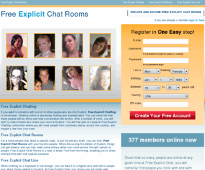 freeexplicitchatrooms.com: Free Explicit Chat Rooms |  Explicit Online
Free Explicit Chat Rooms, a wide variety of Explicit possibilities. Private chat rooms offer wild public conversations.