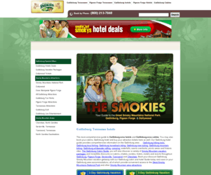 headtothesmokies.com: Gatlinburg Hotels - Discount Gatlinburg, Pigeon Forge, Sevierville hotels - Gatlinburg Cabins - Gatlinburg Vacations - Dollywood Hotels - Smoky Mountain Cabins - Cherokee Hotels - Townsend Hotels
Gatlinburg and Pigeon Forge Tennessee's comprehensive vacation guide to Gatlinburg hotels, cabins, resorts and discount Pigeon Forge hotels. We also have tickets to the Great Smoky Mountains area's best attractions including Dollywood.