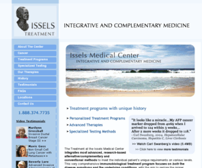 isselsclinic.com: The Issels Medical Center
Advanced Comprehensive Treatment programs for cancer based on extensive history of long-term remissions. Programs for chronic diseases and immune disorders