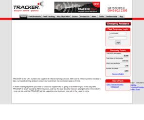 trackernetwork.com: TRACKER - Stolen Vehicle Recovery, Fleet Management and Traffic and Travel Services
TRACKER is the UK's number one supplier of vehicle tracking services. With over a million systems installed to date, our award-winning products ensure our customers have complete peace of mind.