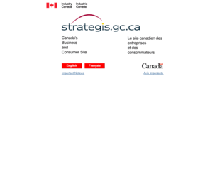 etude-rd.net: Strategis: Canada's Business and Consumer site / Le site canadien des entreprises et des consommateurs
Business and consumer information from Industry Canada / Information commerciale et consommateur d'Industrie Canada