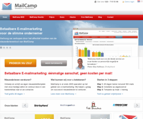 nvc-mail.nl: Betaalbare E-mailmarketing » MailCamp
Nieuwsbrieventool voor de slimme ondernemer. Eenvoudig nieuwsbrieven versturen voor een eenmalige aanschafprijs, zonder kosten per mail