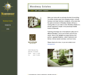 woodwayestates.com: Woodway Estates
Find a great apartment in the pacific northwest. Plenty of helpful information such as prices, descriptions, floorplans and maps to guide you.