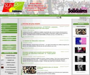 sundep.org: Sundep-Solidaires
Site national du Sundep (Syndicat unitaire national démocratique des personnels de l'enseignement et de la formation privés)